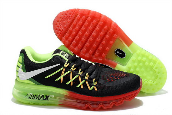 Mens Nike Air Max 2015 Green Black Red Clearance
